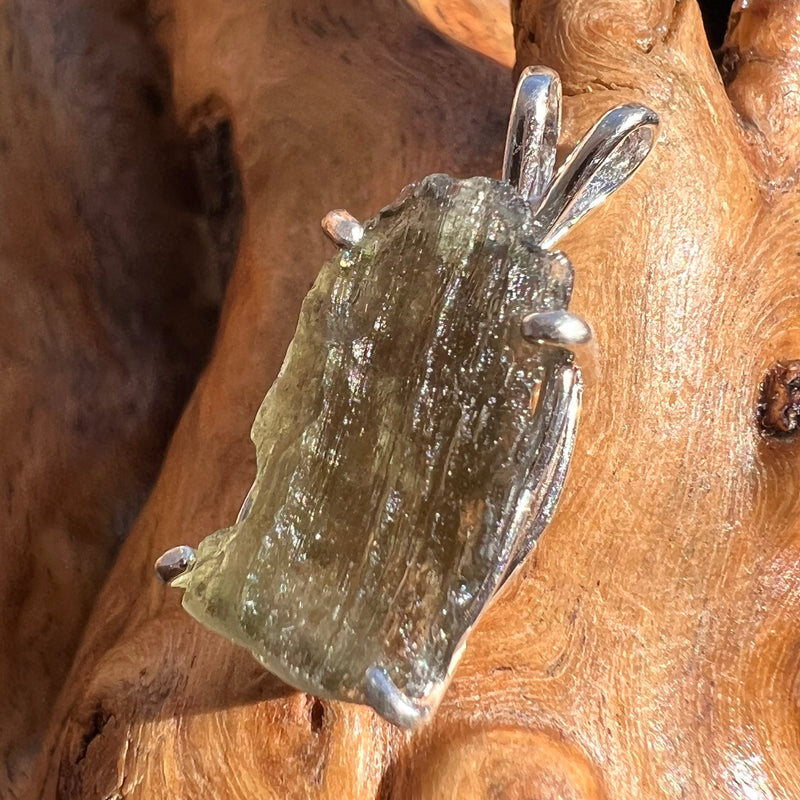 Moldavite Pendant Sterling Silver #3179-Moldavite Life