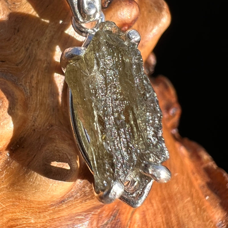 Moldavite Pendant Sterling Silver #3191-Moldavite Life