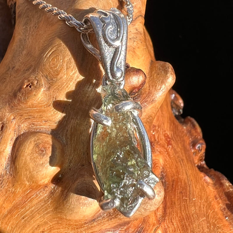 Moldavite Pendant Sterling Silver #3192-Moldavite Life