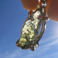 Moldavite Pendant Sterling Silver #3192-Moldavite Life