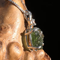 Moldavite & Petalite Necklace Sterling Silver #5022-Moldavite Life