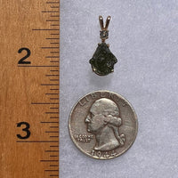 Moldavite & Phenacite Pendant 14k Gold #1053-Moldavite Life