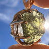 Moldavite & Phenacite Pendant 14k Gold #2999-Moldavite Life