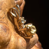 Moldavite & Raw Gold Nugget Pendant 14k Gold #1042-Moldavite Life