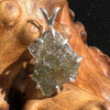 Moldavite Raw Pendant Sterling Silver #2352