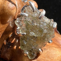 Moldavite Raw Pendant Sterling Silver #2352