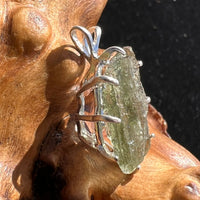 Moldavite Raw Pendant Sterling Silver #2357