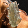 Moldavite Raw Pendant Sterling Silver #2357