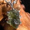 Moldavite Raw Pendant Sterling Silver #2365