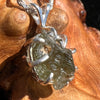 Moldavite Raw Pendant Sterling Silver 2366-Moldavite Life