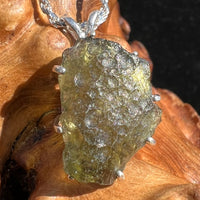 Moldavite Raw Pendant Sterling Silver 2374-Moldavite Life