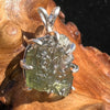 Moldavite Raw Pendant Sterling Silver 2376-Moldavite Life