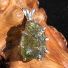 Moldavite Raw Pendant Sterling Silver 2384-Moldavite Life