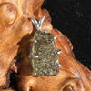 Moldavite Raw Pendant Sterling Silver 2396-Moldavite Life