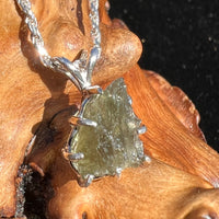 Moldavite Raw Pendant Sterling Silver 2403-Moldavite Life