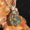 Moldavite Raw Pendant Sterling Silver 2404-Moldavite Life