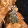 Moldavite Raw Pendant Sterling Silver 2407-Moldavite Life