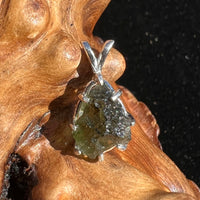 Moldavite Raw Pendant Sterling Silver 2408-Moldavite Life