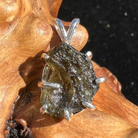 Moldavite Raw Pendant Sterling Silver 2415-Moldavite Life