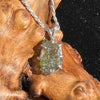 Moldavite Raw Pendant Sterling Silver 2424-Moldavite Life