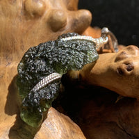 Moldavite Sterling Silver Wire Wrapped Pendant-Moldavite Life