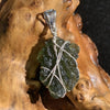 Moldavite Sterling Silver Wire Wrapped Pendant-Moldavite Life