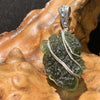 Moldavite Sterling Silver Wire Wrapped Pendant-Moldavite Life