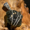 Moldavite Sterling Silver Wire Wrapped Pendant-Moldavite Life