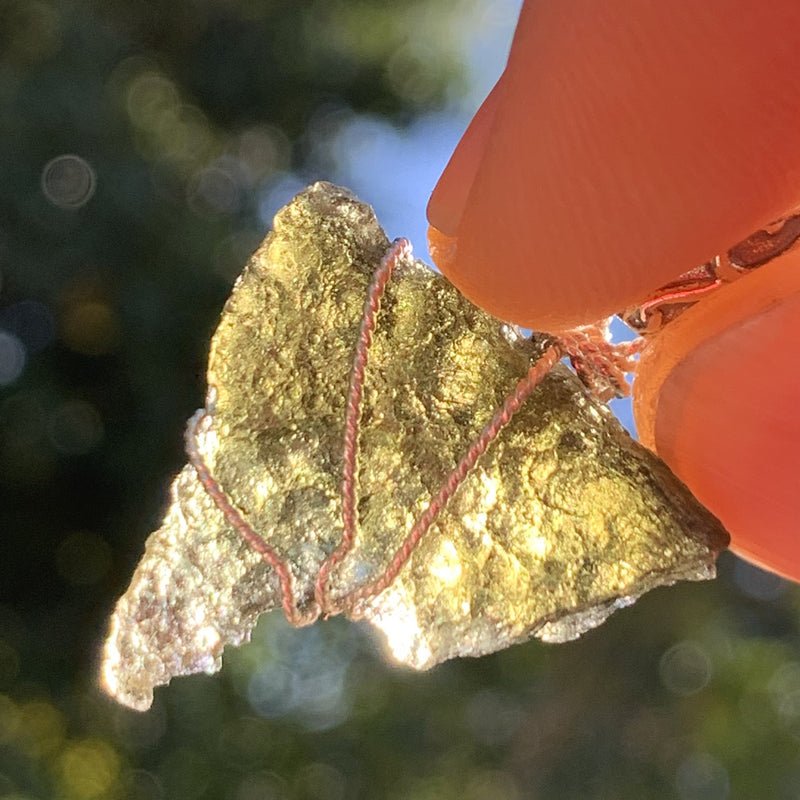 Moldavite Sterling Silver Wire Wrapped Pendant-Moldavite Life