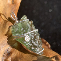 Moldavite Sterling Silver Wire Wrapped Pendant-Moldavite Life