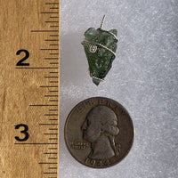 Moldavite Sterling Silver Wire Wrapped Pendant-Moldavite Life