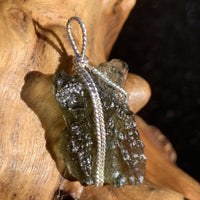 Moldavite Sterling Silver Wire Wrapped Pendant-Moldavite Life