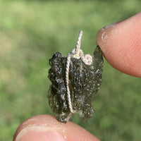 Moldavite Sterling Silver Wire Wrapped Pendant-Moldavite Life