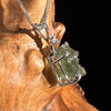 Moldavite & Tanzanite Necklace Sterling Silver #5018-Moldavite Life