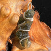 Moldavite Wire Wrapped Pendant Sterling Silver #2590-Moldavite Life