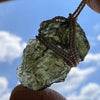 Moldavite Wire Wrapped Pendant Sterling Silver #2704-Moldavite Life