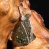 Moldavite Wire Wrapped Pendant Sterling Silver #2717-A-Moldavite Life