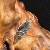 Moldavite Wire Wrapped Pendant Sterling Silver #2723-Moldavite Life