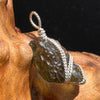 Moldavite Wire Wrapped Pendant Sterling Silver #2729-Moldavite Life