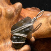 Moldavite Wire Wrapped Pendant Sterling Silver #2729-Moldavite Life