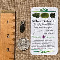 Moldavite Wire Wrapped Pendant Sterling Silver #2738-Moldavite Life