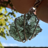 Moldavite Wire Wrapped Pendant Sterling Silver #2754-Moldavite Life