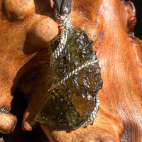 Moldavite Wire Wrapped Pendant Sterling Silver #2756-Moldavite Life
