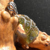 Moldavite Wire Wrapped Pendant Sterling Silver #2756-Moldavite Life