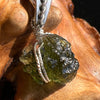 Moldavite Wire Wrapped Pendant Sterling Silver #2761-Moldavite Life