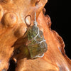 Moldavite Wire Wrapped Pendant Sterling Silver #3037-Moldavite Life
