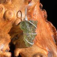 Moldavite Wire Wrapped Pendant Sterling Silver #3040-Moldavite Life