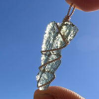 Moldavite Wire Wrapped Pendant Sterling Silver #3041-Moldavite Life