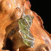 Moldavite Wire Wrapped Pendant Sterling Silver #3048-Moldavite Life