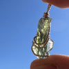 Moldavite Wire Wrapped Pendant Sterling Silver #3051-Moldavite Life
